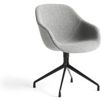 HAY About A Chair AAC 121 - zwart - Kvadrat Hallingdal 110 - beige / lichtgrijs