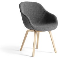 HAY About A Chair AAC 123 - zwart gebeitst - Kvadrat Hallingdal 110 - beige / lichtgrijs