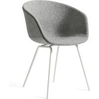 HAY About A Chair AAC 28 - Kvadrat Hallingdal 130 - grijs gevlekt - chroom