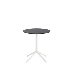 Muuto Still Cafe Tafel rond - wit/zwart - S