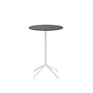 Muuto Still Cafe Tafel rond - wit/zwart - M