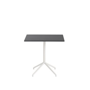 Muuto Still Cafe Tafel rechthoekig - wit/zwart - S
