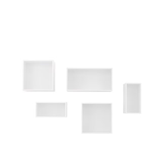 Muuto Mini Stacked 2.0 met achterwand - groot - wit