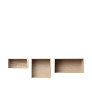 Muuto Mini Stacked 2.0 met achterwand - groot - eiken