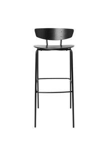 Ferm Living Herman Barstoel - Zithoogte 78 cm - eiken - zwart