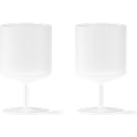 Ferm Living Ripple wijnglazen (Set van 2) - frosted