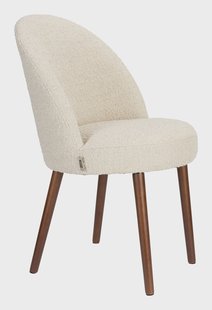 Dutchbone Eetkamerstoel 'Barbara' Bouclé, kleur Beige