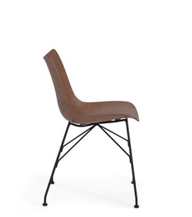 Kartell P/Wood Stoel - dark wood black