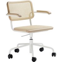 Thonet S 64 VDR Atelier Drehstuhl Rohrkreuz - Beuken licht gebeitst (TP 107) - zuiverwit