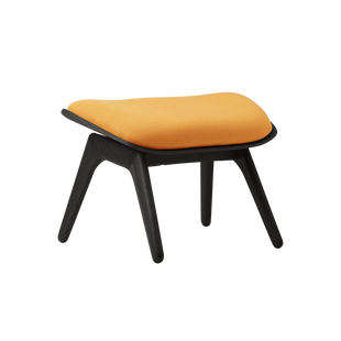 UMAGE The Reader Ottoman - eiken zwart - tangerine
