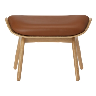 UMAGE The Reader Ottoman - eiken - Leder Hope cognac