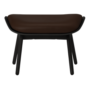 UMAGE The Reader Ottoman - eiken zwart - Leder Hope brown
