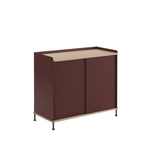 Muuto Enfold Sideboard - oak/deep red - 100 x 45 cm
