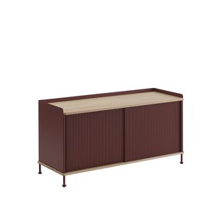 Muuto Enfold Sideboard - oak/deep red - 124 x 45 cm