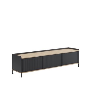 Muuto Enfold Sideboard - oak/anthracite - 186 x 45 cm