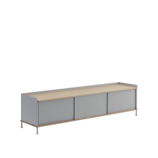 Muuto Enfold Sideboard - eiken/lichtgrijs - 186 x 45 cm