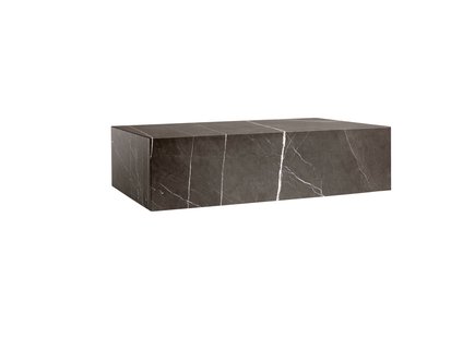 Audo Plinth Tafel - bruingrijs marmer - low