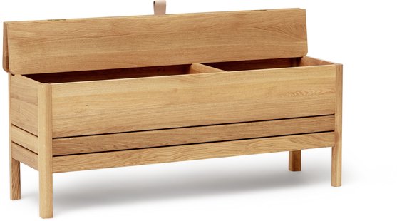 Form&Refine A line Opbergbank - eiken, wit geolied