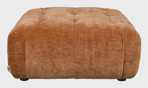 Dutchbone Hocker 'Giada' Velvet, kleur Terra