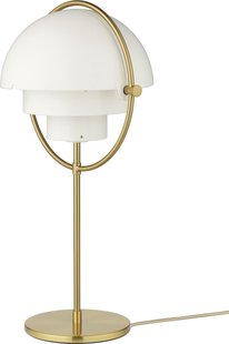 Gubi Multi Lite Tafellamp - wit - Messing