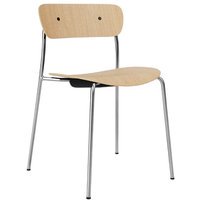 &Tradition Pavillon AV1 Stoel - eiken gelakt - chroom