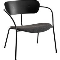 &Tradition Pavilion Loungestoel AV6 - eiken zwart gelakt - canvas 174 - armatuur zwart