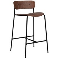 &Tradition Pavillon Barkruk AV7&AV9 - notenhout gelakt - Zithoogte 65 cm