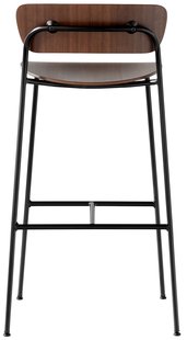 &Tradition Pavillon Barkruk AV7&AV9 - notenhout gelakt - Zithoogte 75 cm