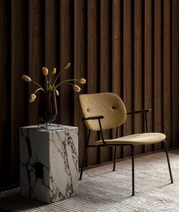 Audo Plinth Tafel - roze marmer - tall