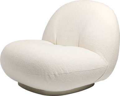 Gubi Pacha Lounge Chair zonder draaivoet - Karakorum - Pearl Gold
