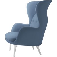 Fritz Hansen RO Loungestoel - lichtblauw uni - geborsteld aluminium
