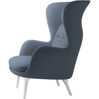 Fritz Hansen RO Loungestoel - lichtblauw - geborsteld aluminium
