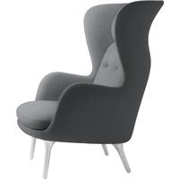 Fritz Hansen RO Loungestoel - lichtgrijs - geborsteld aluminium