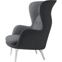 Fritz Hansen RO Loungestoel - grijs - geborsteld aluminium