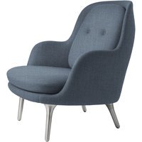 Fritz Hansen Fri Loungefauteuil - lichtblauw - geborsteld aluminium