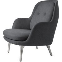 Fritz Hansen Fri Loungefauteuil - grijs - geborsteld aluminium