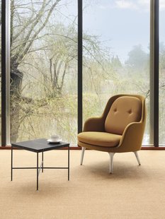Fritz Hansen Fri Loungefauteuil - burnt yellow - geborsteld aluminium