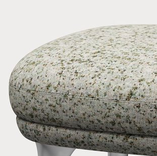 Fritz Hansen Fri Voetenbank - atom white - geborsteld aluminium