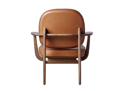Fritz Hansen Fred Loungefauteuil - JH97 - wild walnotenhout - zwart essen