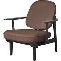 Fritz Hansen Fred Loungefauteuil - JH97 - beige/oranje - zwart essen