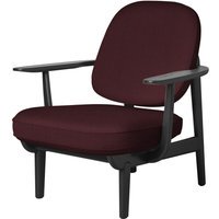 Fritz Hansen Fred Loungefauteuil - JH97 - rood - zwart essen