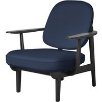 Fritz Hansen Fred Loungefauteuil - JH97 - blauw uni - zwart essen