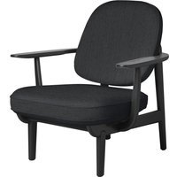 Fritz Hansen Fred Loungefauteuil - JH97 - grijs - zwart essen