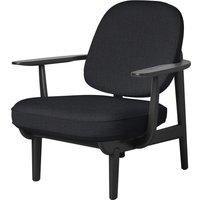 Fritz Hansen Fred Loungefauteuil - JH97 - donkergrijs - zwart essen