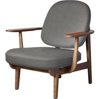 Fritz Hansen Fred Loungefauteuil - JH97 - beige - eiken walnoot gebeitst