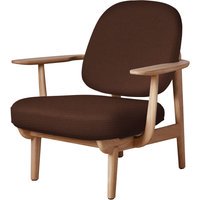 Fritz Hansen Fred Loungefauteuil - JH97 - donker oranje - eiken geolied