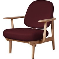 Fritz Hansen Fred Loungefauteuil - JH97 - rood uni - eiken geolied