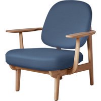 Fritz Hansen Fred Loungefauteuil - JH97 - lichtblauw uni - eiken geolied
