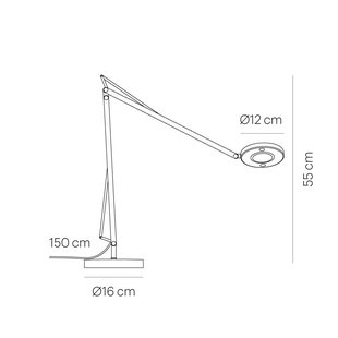 Grau John 2 Tafellamp - grafiet - 2700 K