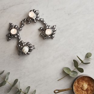 Gejst Molekyl Kaarsenhouder - chroom - 1 Kaars